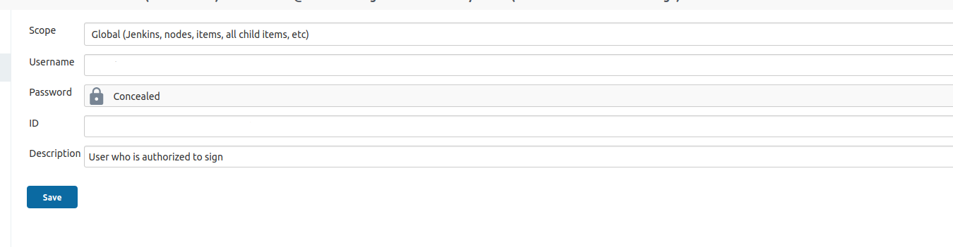 Filled username password